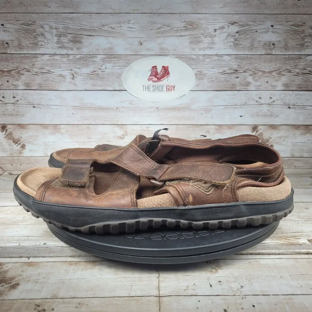 BASS Masters Fisherman Sandals Men's Size 13M Brown Leather Adjustable Straps